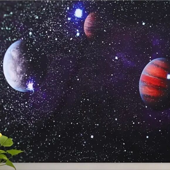 Galaxy Polyester UV Blacklight Wall Hanging 59 x 51 NWT - Picture 2 of 2